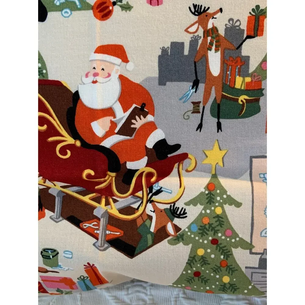 Handmade Santa's Garage Pillowcases, Alexander Henry Quilting Cotton